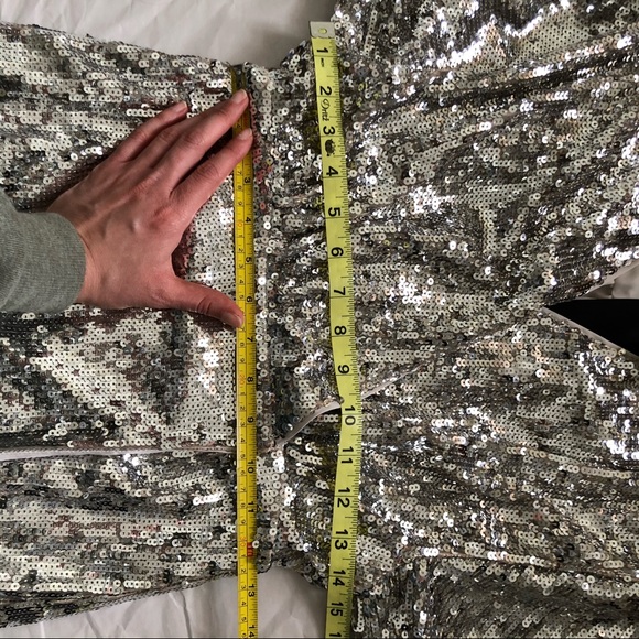 ROTATE Samantha Glam Sequins Fringe Wrap Dress - Picture 15 of 16